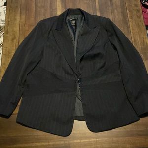 Lane Bryant Black Pinstripe Size 18 Suit Jacket